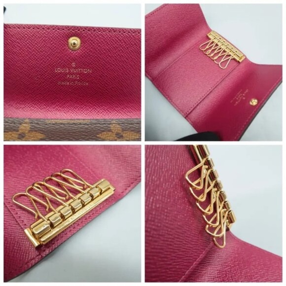 100% Authentic Louis Vuitton Brown Monogram Canvas 6 key holder - Picture 7 of 12